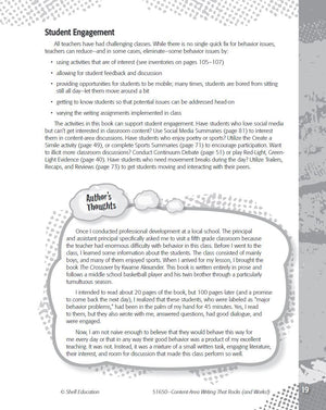 Content Area Writing That Rocks (Creative Writing Activities, Grades 312) (Professional Resources),Used