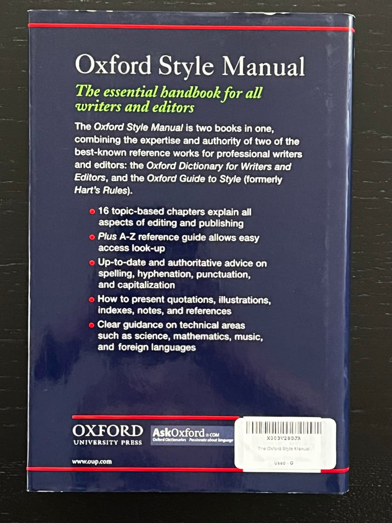 The Oxford Style Manual,New