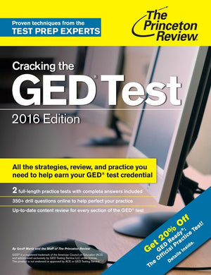 Cracking the GED Test with 2 Practice Exams, 2016 Edition (College Test Preparation),Used