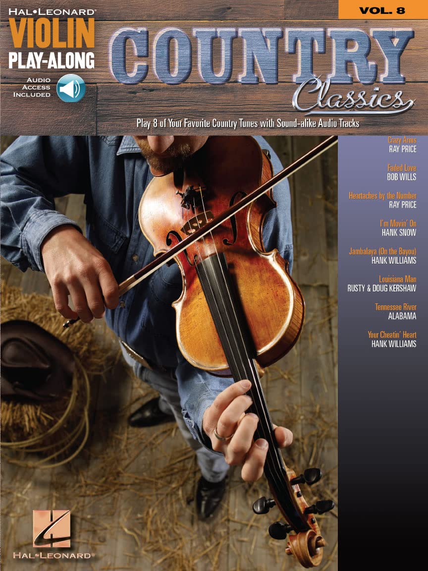 Country Classics  Violin Playalong Volume 8 Book/Online Audio (Hal Leonard Violin Playalong, 8),Used