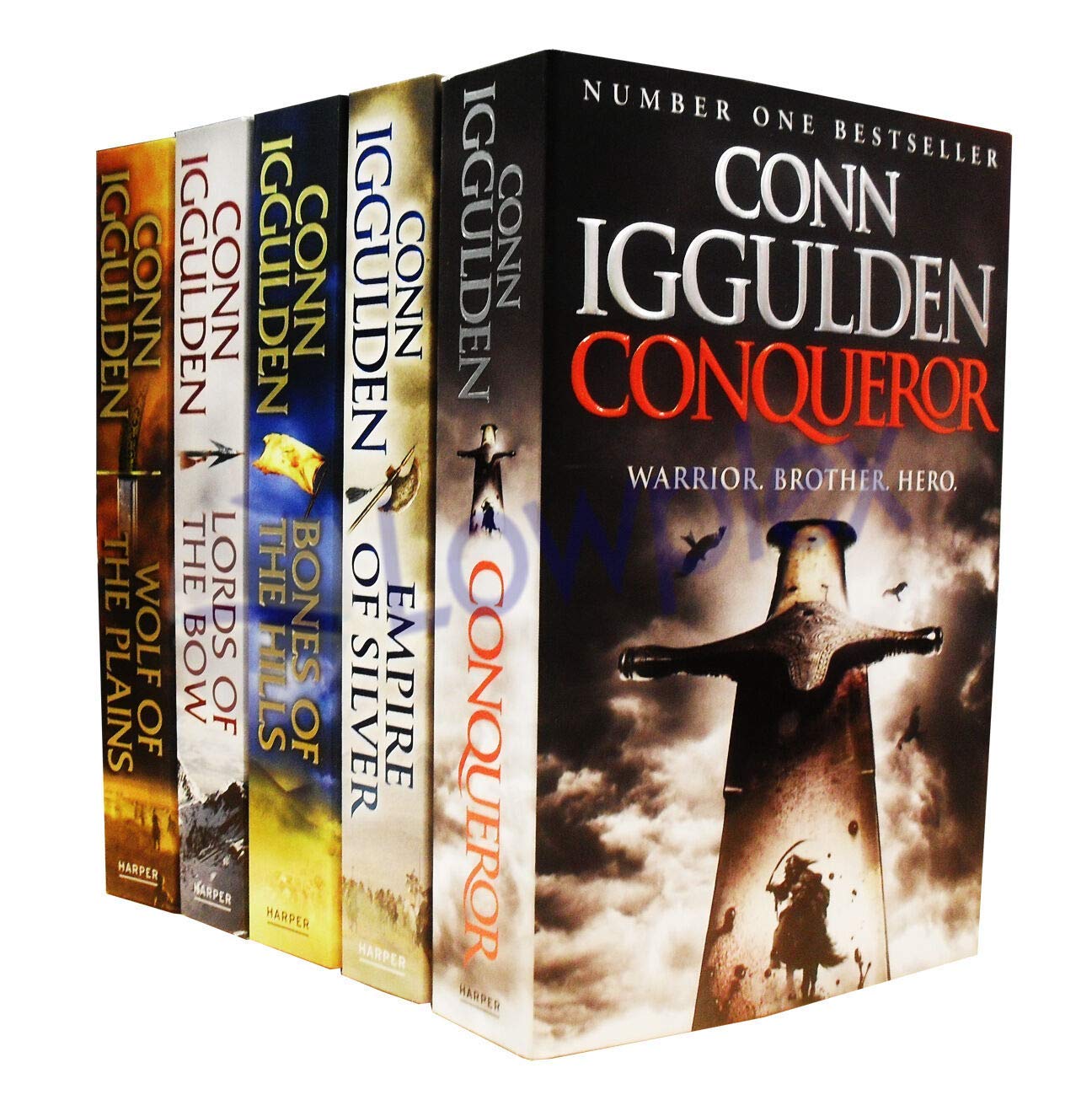 Conqueror Series 5 Books Collection Pack (Conqueror, Bones Of The Hills, Wolf Of The Plains, Lords Of The Bow...(Conn Iggulden),Used