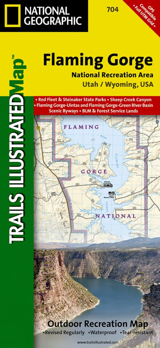 Flaming Gorge National Recreation Area Map (National Geographic Trails Illustrated Map, 704)