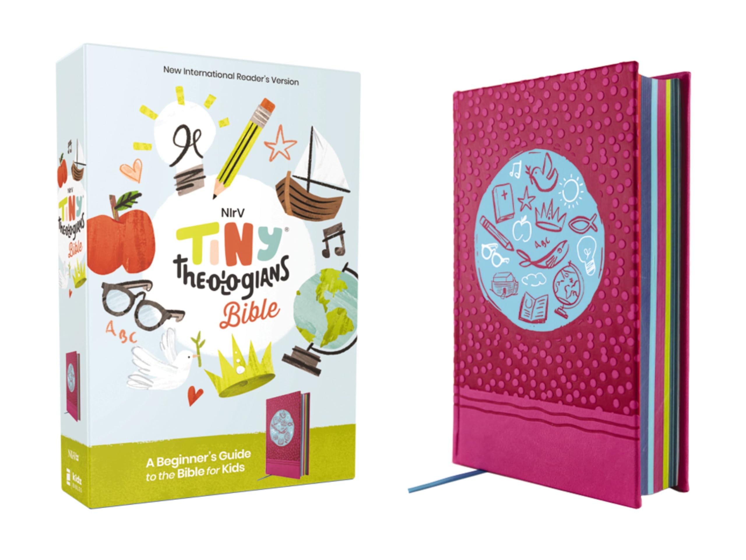 Nirv, Tiny Theologians Bible, Leathersoft Over Board, Pink, Comfort Print: A BeginnerS Guide To The Bible  For Kids