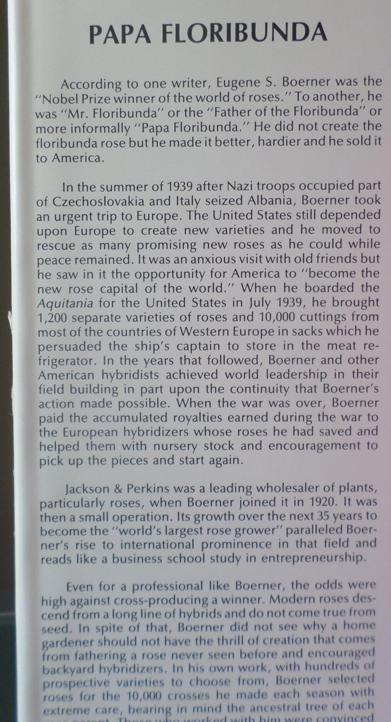 Papa Floribunda: A biography of Eugene S. Boerner,Used
