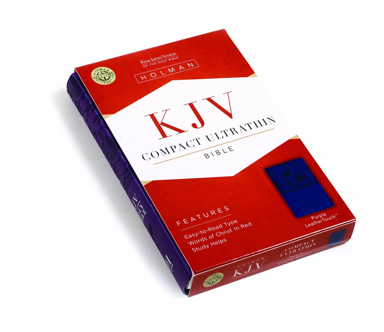 KJV Compact Ultrathin Bible, Purple LeatherTouch,Used