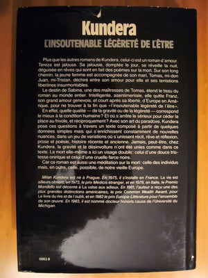 L'insoutenable legerete de l'e^tre: Roman (Du monde entier) (French Edition),Used