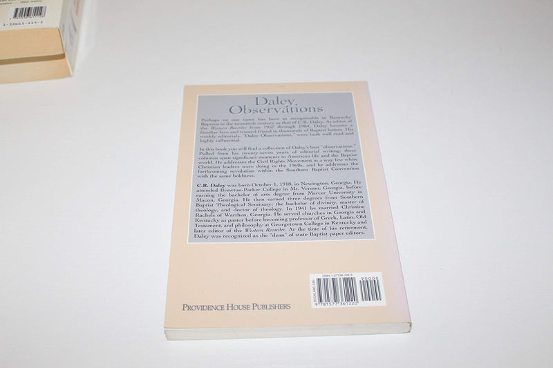 Daley Observations: The Best of C. R. Daley's Western Recorder Editorials,Used