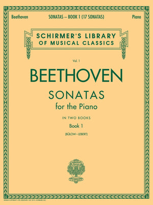 Beethoven  Sonatas Book 1  Schirmer Library of Classics Vol. 1  Piano Solo Sheet Music Collection  18 Classical Piano Sonatas f,New