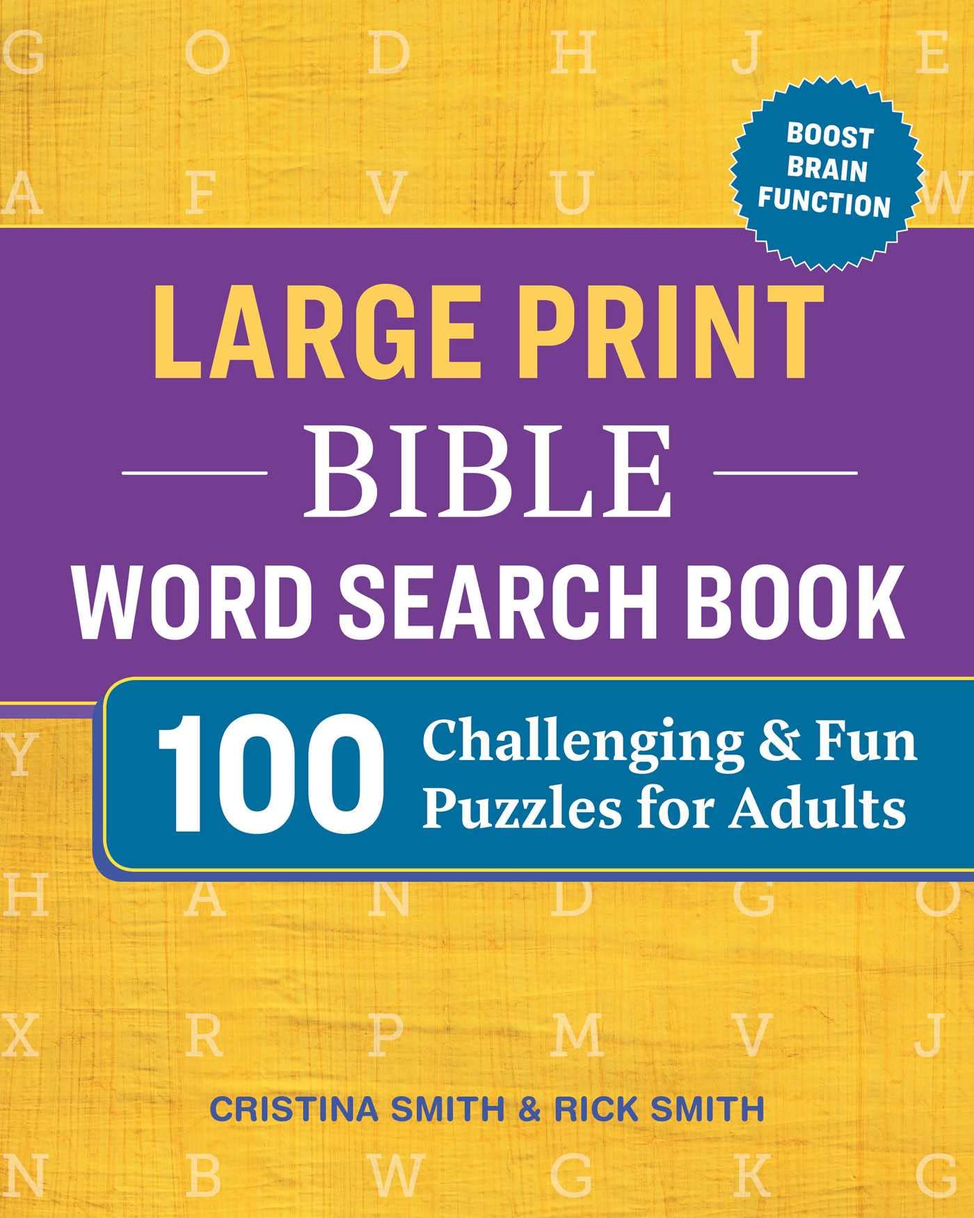 Large Print Bible Word Search Book: 100 Challenging and Fun Puzzles for Adults,Used