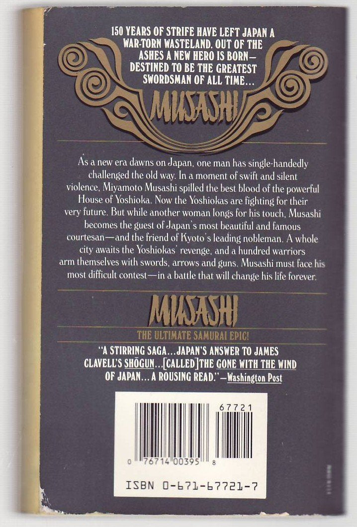 The Way Of The Sword: Musashi Book 3,Used