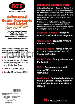 Advanced Scale Concepts and Licks for Guitar: Private Lessons,New