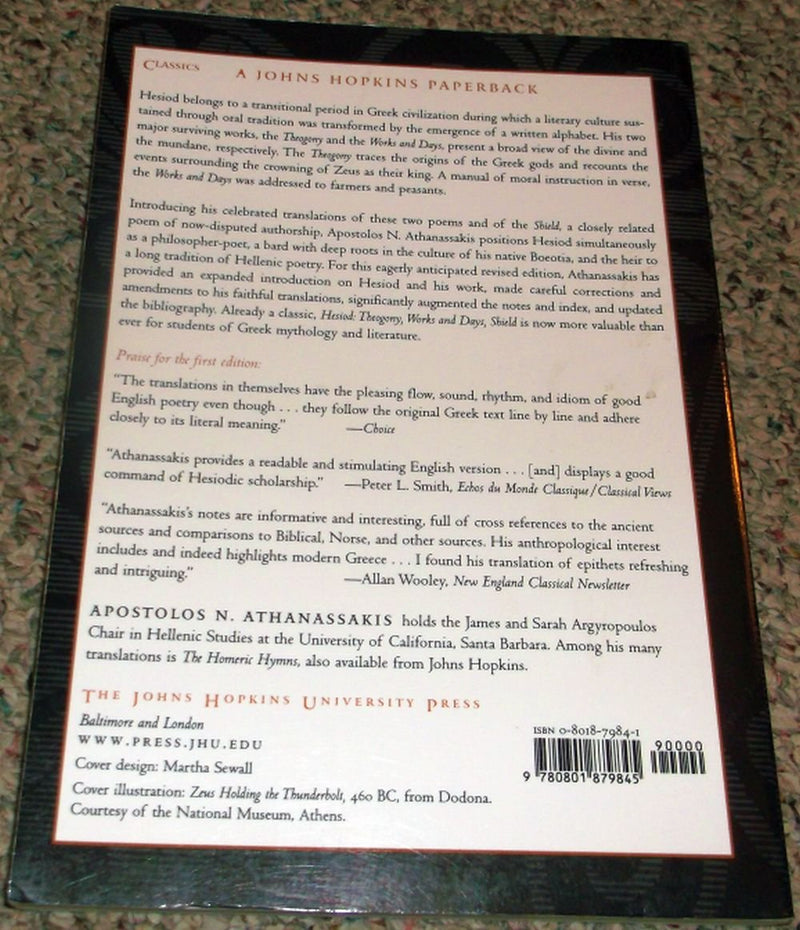 Hesiod: Theogony, Works and Days, Shield,Used