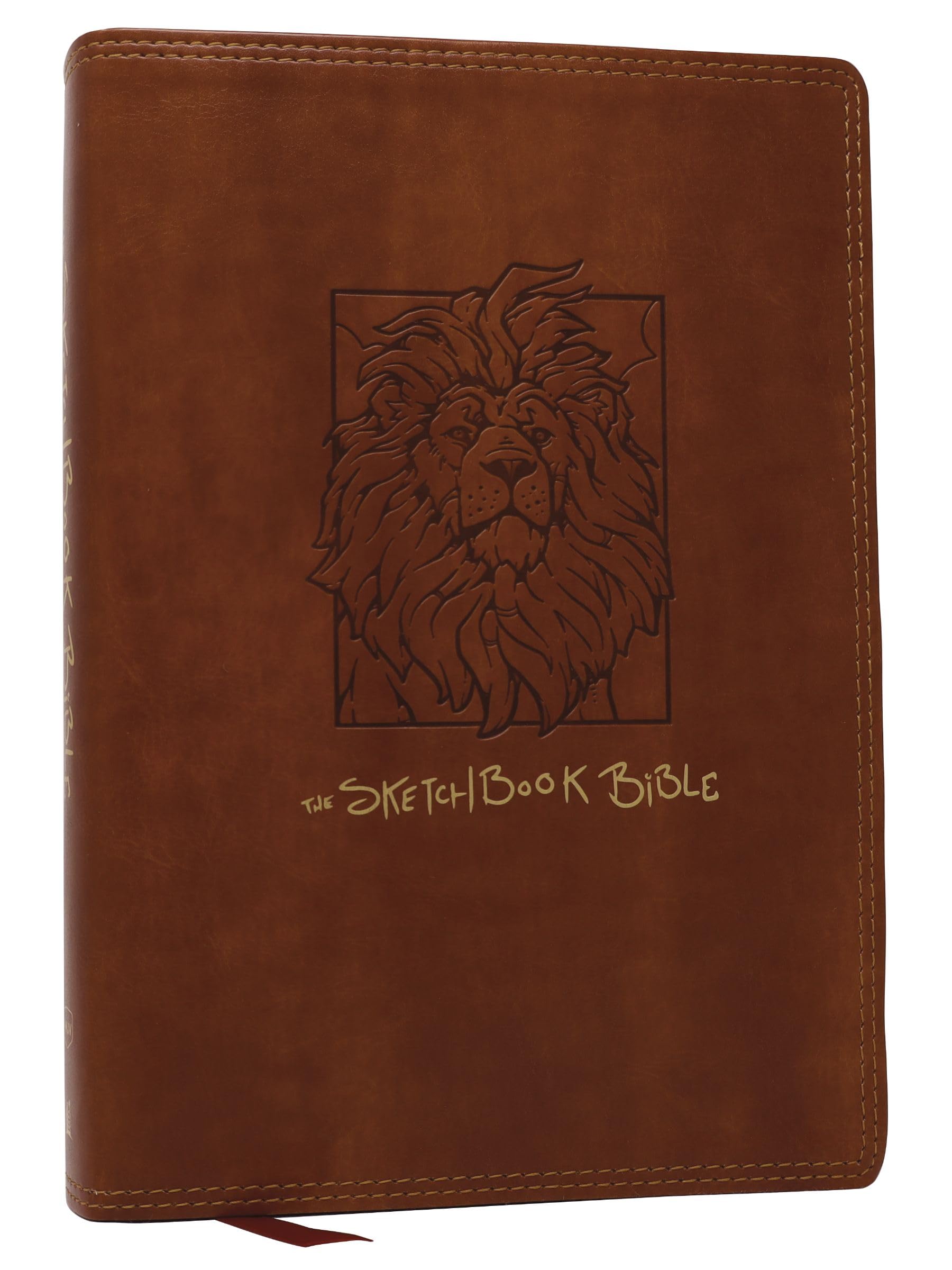 The Sketchbook Bible: The Complete Bible With Hundreds Of Illustrations (Nkjv, Brown Leathersoft, Red Letter, Comfort Print)
