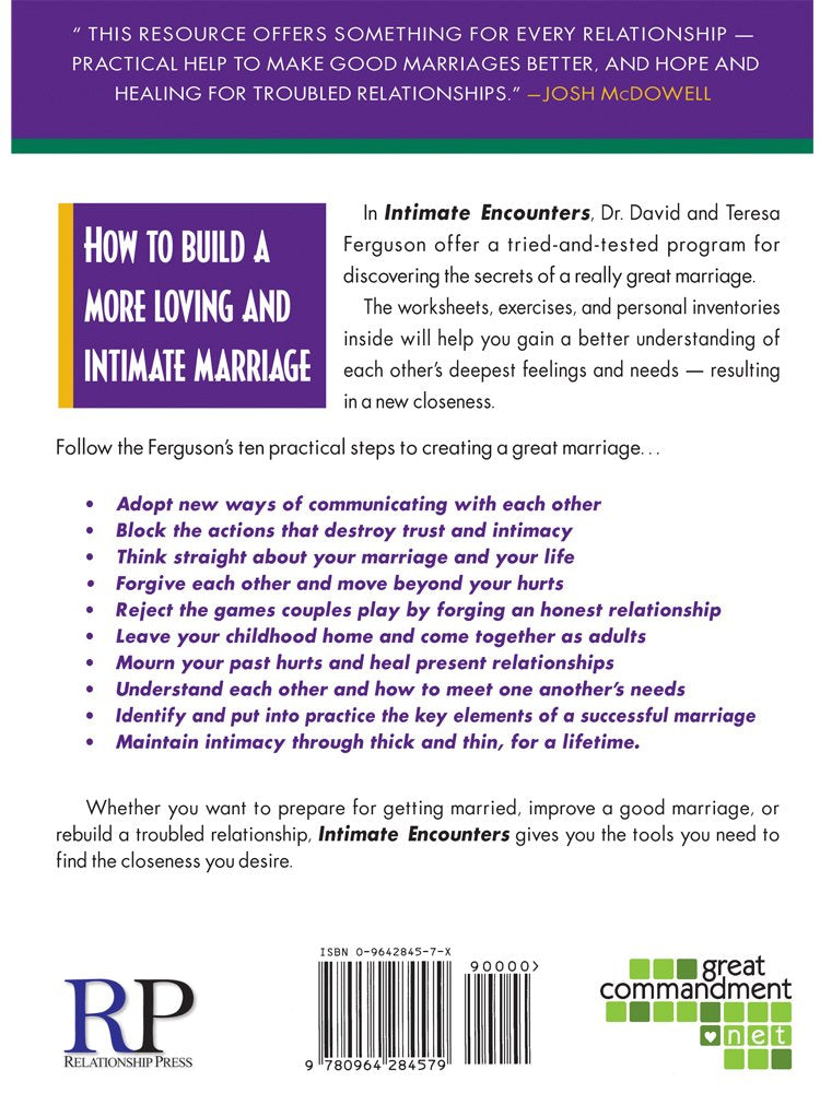 Intimate Encounters: A Practical Guide to Discovering the Secrets of a Really Great Marriage,Used