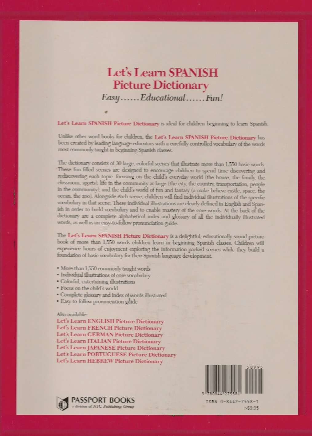 Let's Learn Spanish Picture Dictionary (English and Spanish Edition),Used
