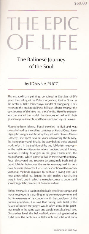 The Epic Of Life: The Balinese Journey Of The Soul,Used
