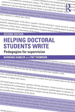 Helping Doctoral Students Write: Pedagogies for supervision,Used