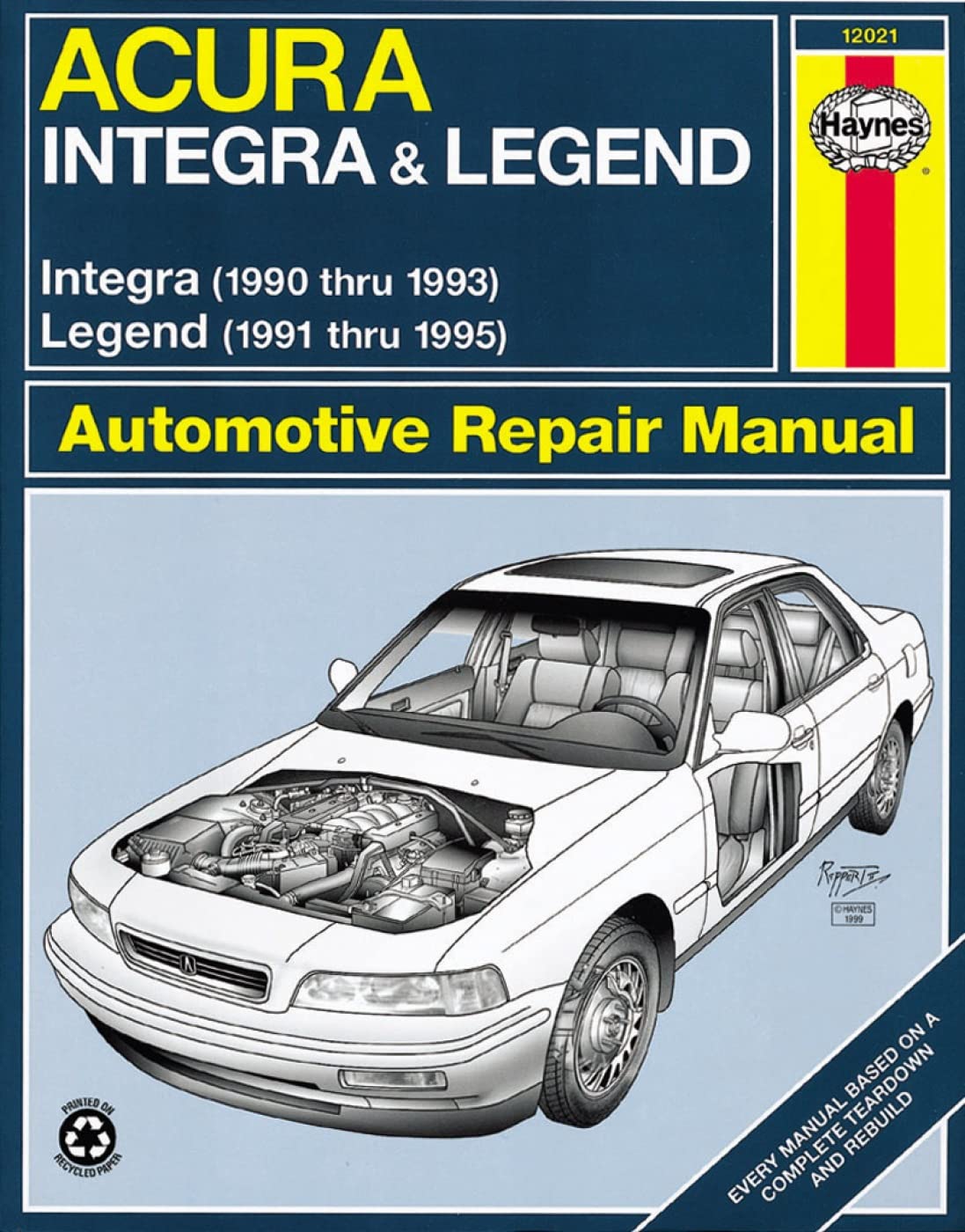 Acura Integra (9093) & Legend (9195) Haynes Repair Manual (Haynes Repair Manuals),Used