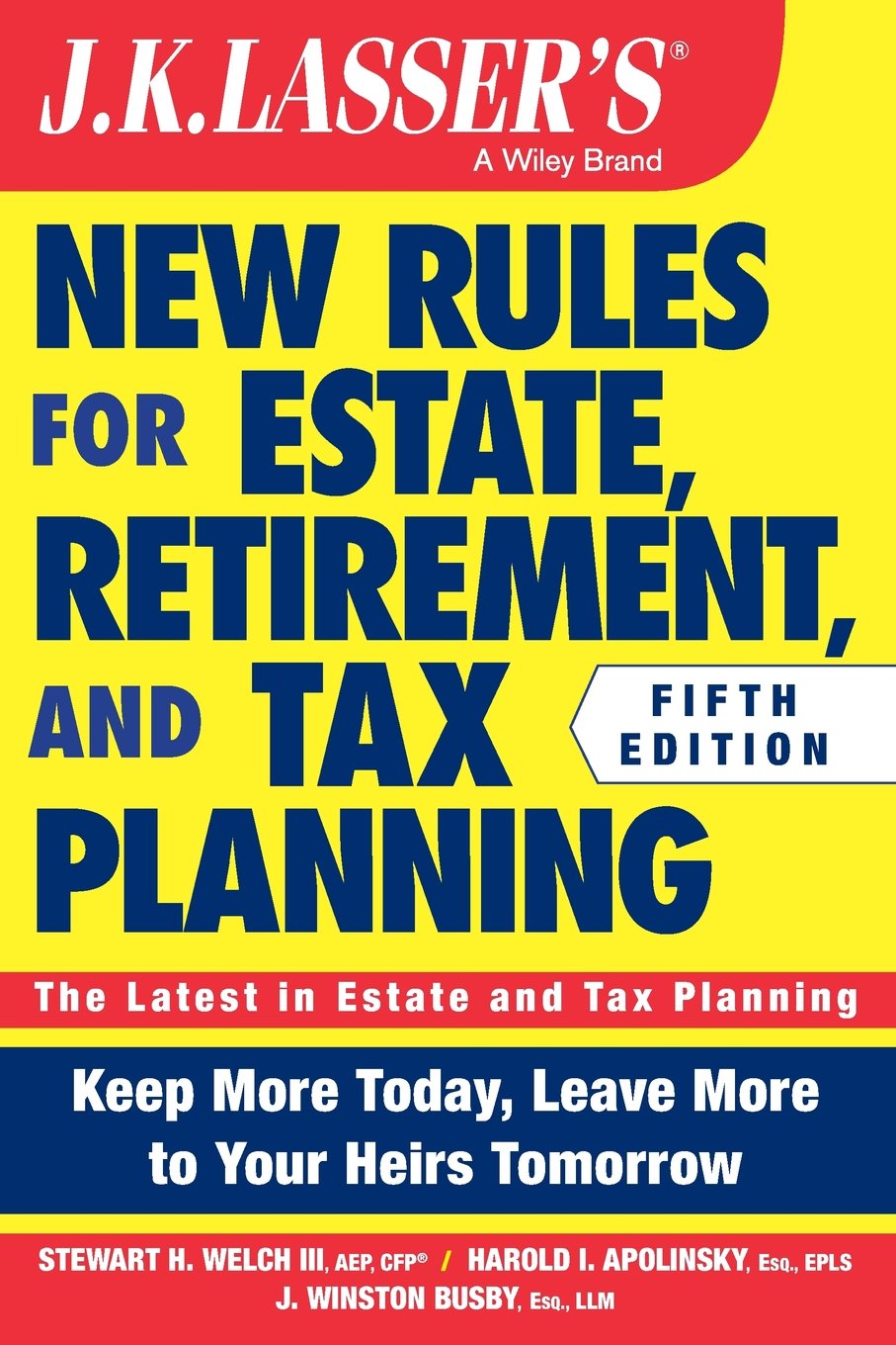 Estate & Tax Planning 5e (J.K. Lasser),Used