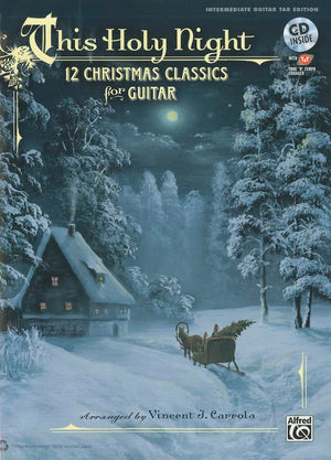 This Holy Night: 12 Christmas Classics For Guitar (Guitar Tab), Book & Cd,Used