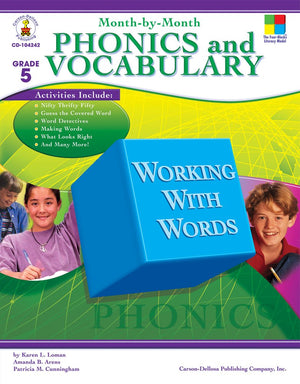 MonthbyMonth Phonics and Vocabulary, Grade 5,Used