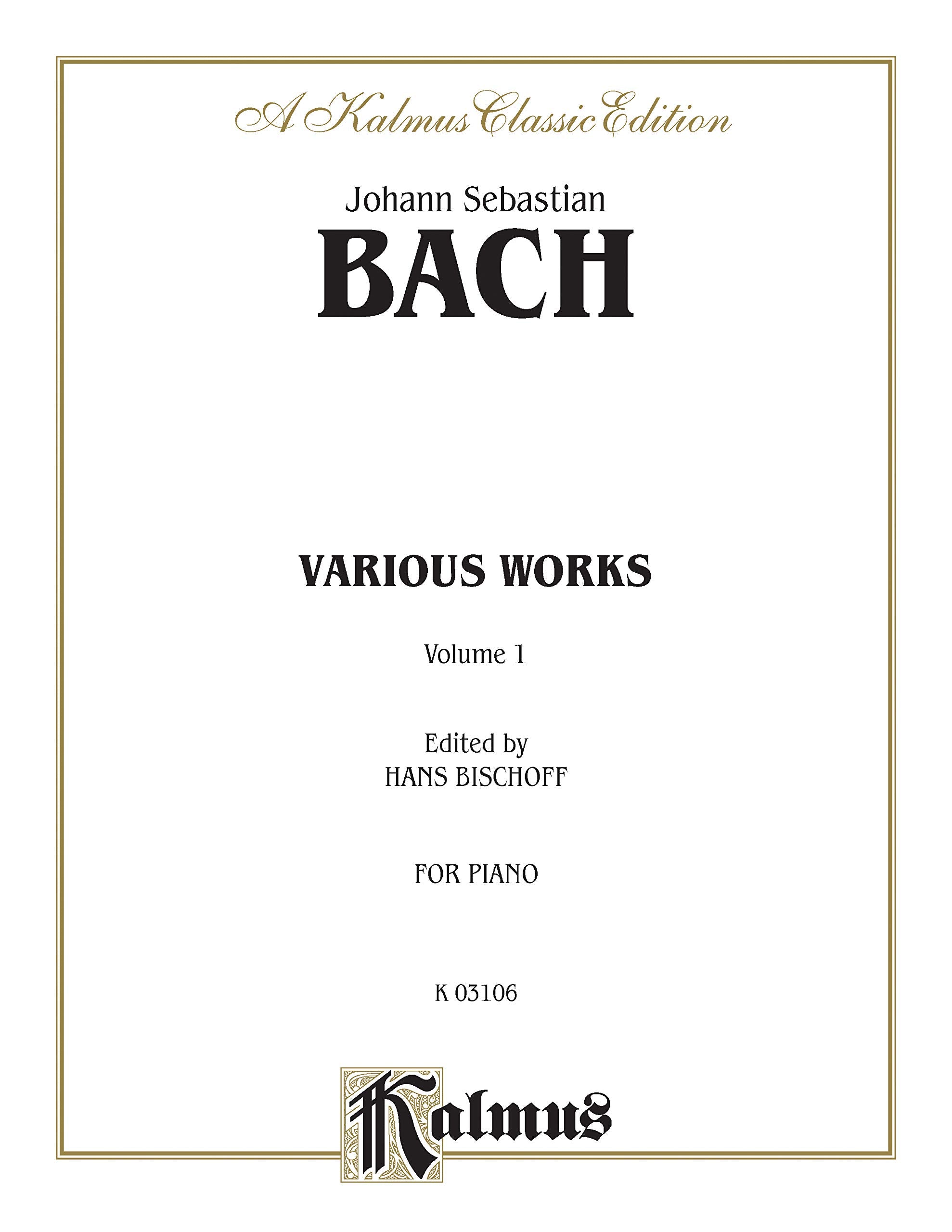 Various Works, Vol 1 (Kalmus Edition, Vol 1),Used