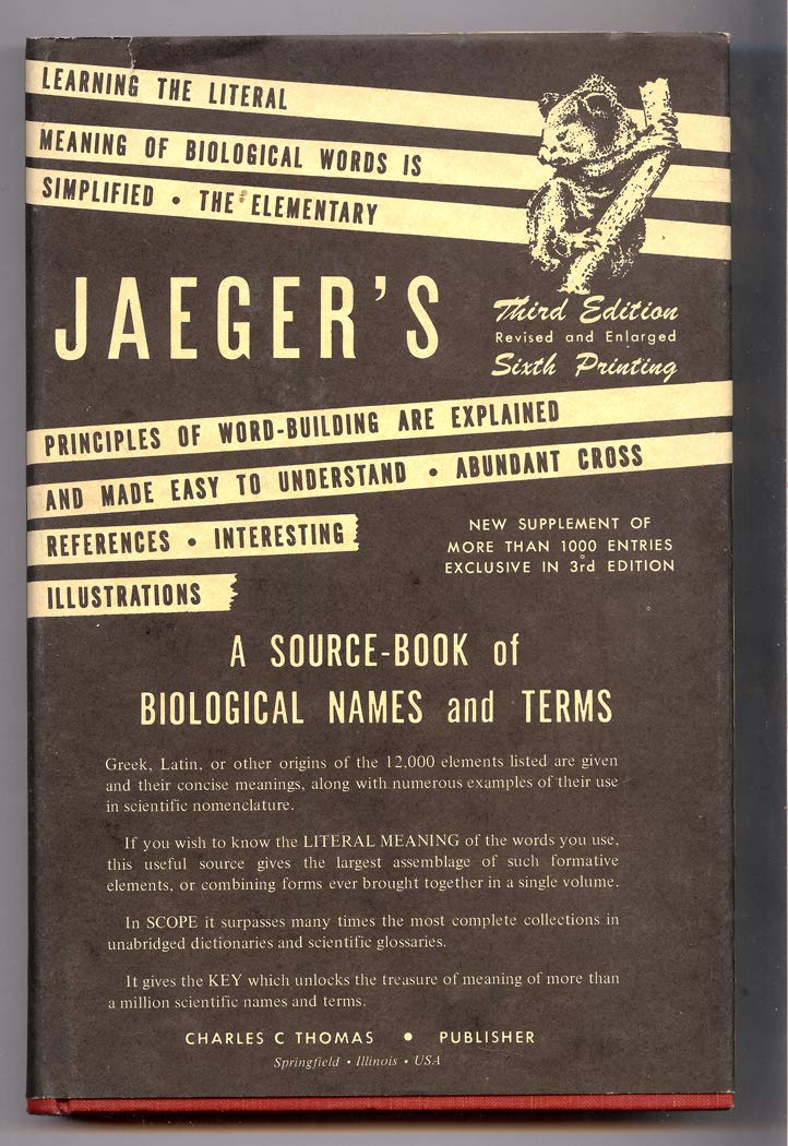 SourceBook of Biological Names and Terms,Used