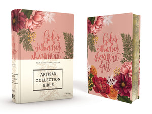 Niv, Artisan Collection Bible, Cloth Over Board, Pink Floral, Designed Edges Under Gilding, Red Letter, Comfort Print-used