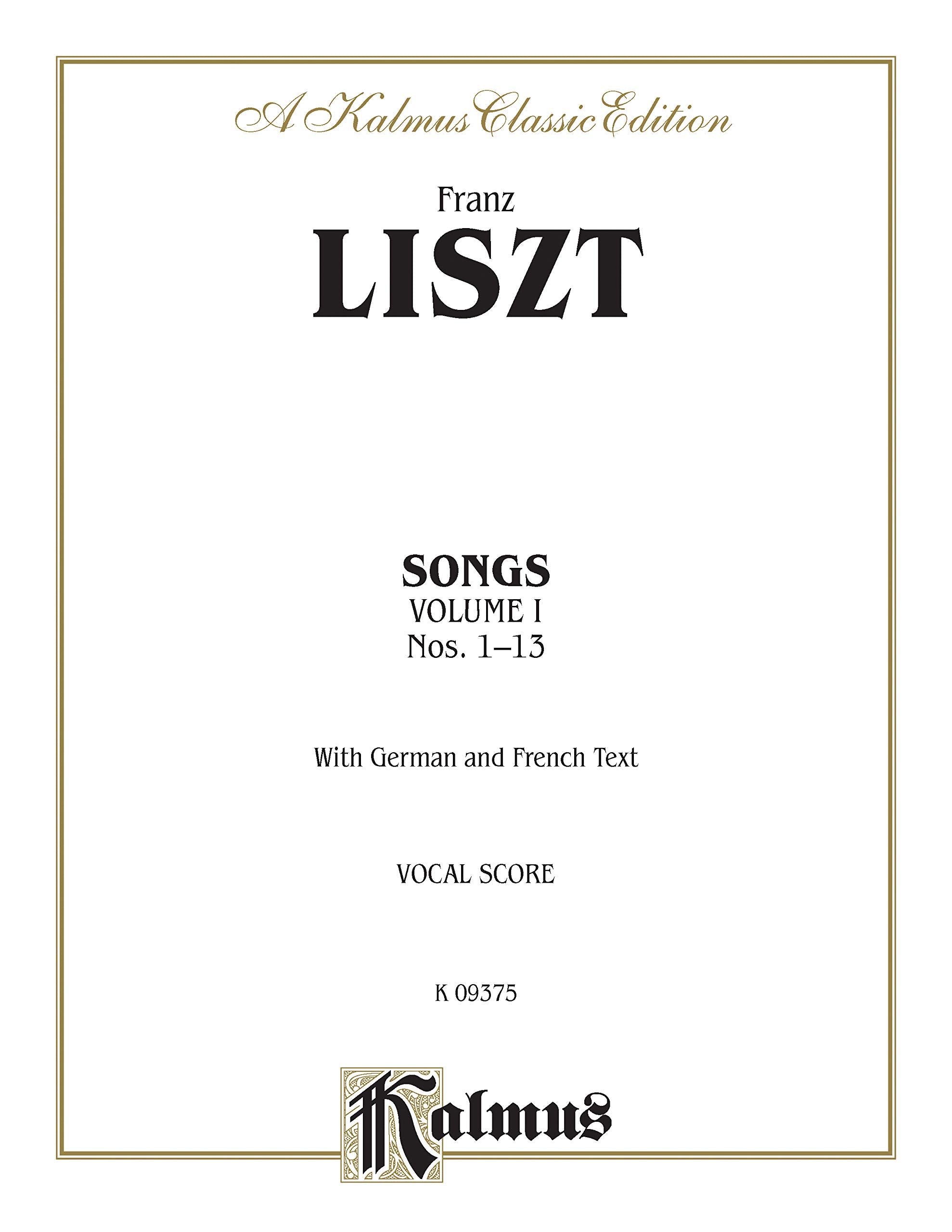 Songs, Vol 1: German, French Language Edition, Comb Bound Book (Kalmus Edition, Vol 1) (German Edition),Used