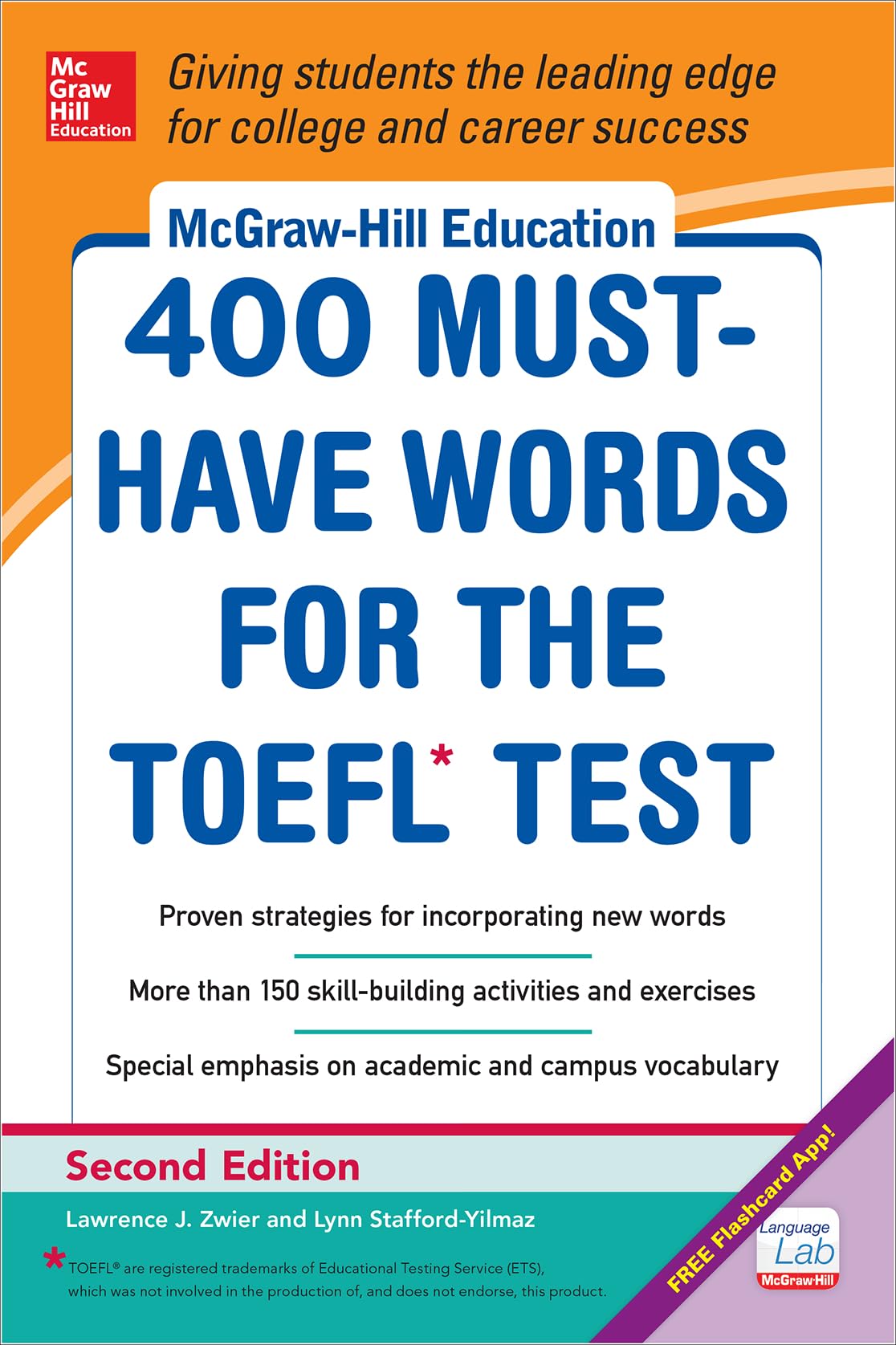 Mcgrawhill Education 400 Musthave Words For The Toefl, 2Nd Edition,New