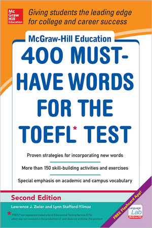 McGrawHill Education 400 MustHave Words for the TOEFL, 2nd Edition,Used