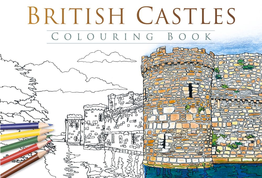 British Castles Colouring Book,Used