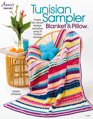 Tunisian Sampler Blanket & Pillow,Used