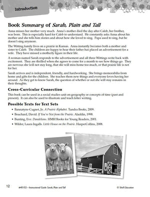 Sarah, Plain and Tall: An Instructional Guide for Literature  Novel Study Guide for Elementary School Literature with Close Rea,Used