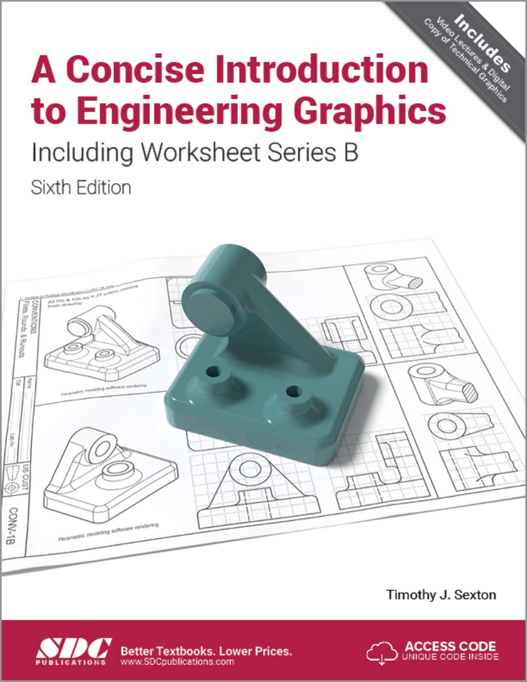 A Concise Introduction to Engineering Graphics Including Worksheet Series B Sixth Edition,Used