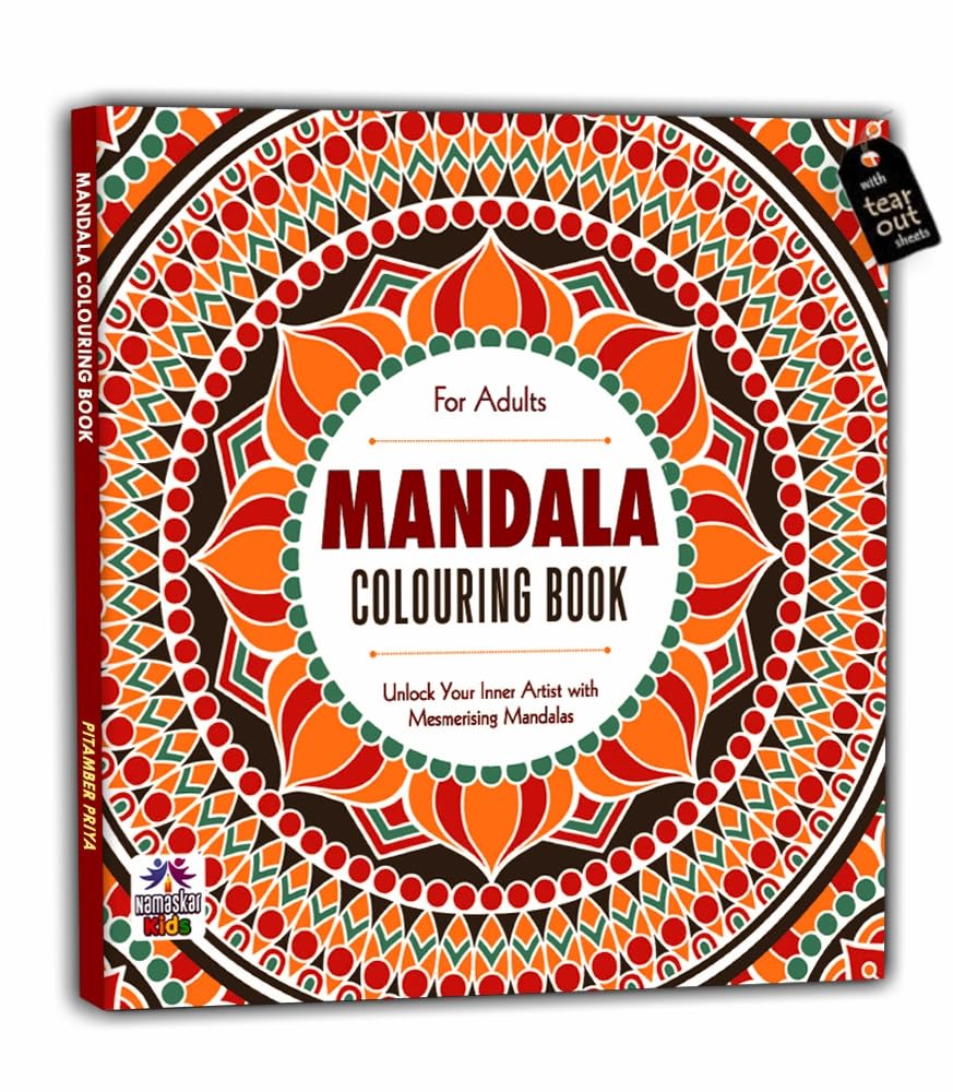 Mandala Art Book For Adults Tear Out Sheets (Art Coloring, Drawing, Painting For Stress Relieving, Relaxing & Meditation) High Quality Big 160 Gsm For Frame After Colouring