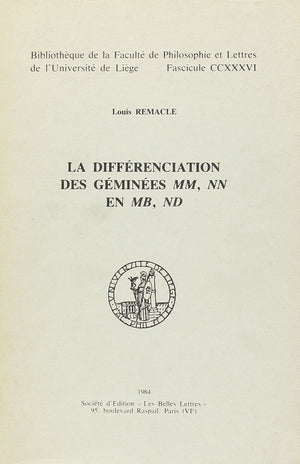 La Diffrenciation des gmines MM, NN, en MB, ND,Used