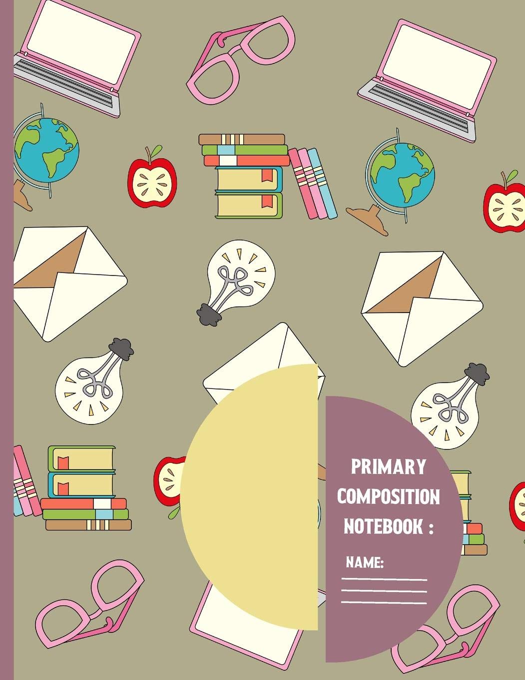 Primary composition notebook: Library Back to school pattern Story Paper to write in for students 120 pages (8.5 x 11 Inch).,Used
