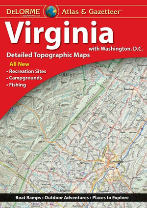 Delorme Virginia Atlas & Gazeteer: Virginia With Washington, Dc, Detailed Topographic Maps,Used