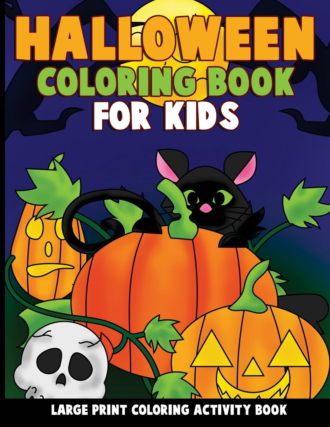 Halloween Coloring Book for Kids: Large Print Coloring Activity Book for Preschoolers, Toddlers, Children and Seniors,Used