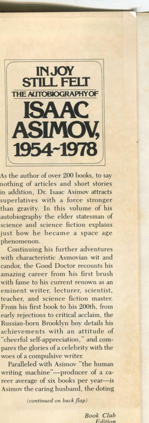 In Joy Still Felt: The Autobiography of Isaac Asimov 19541978,Used