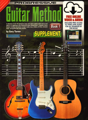CP69133  Progressive Guitar Method Book 1  Supplement  Book/CD/DVD,Used
