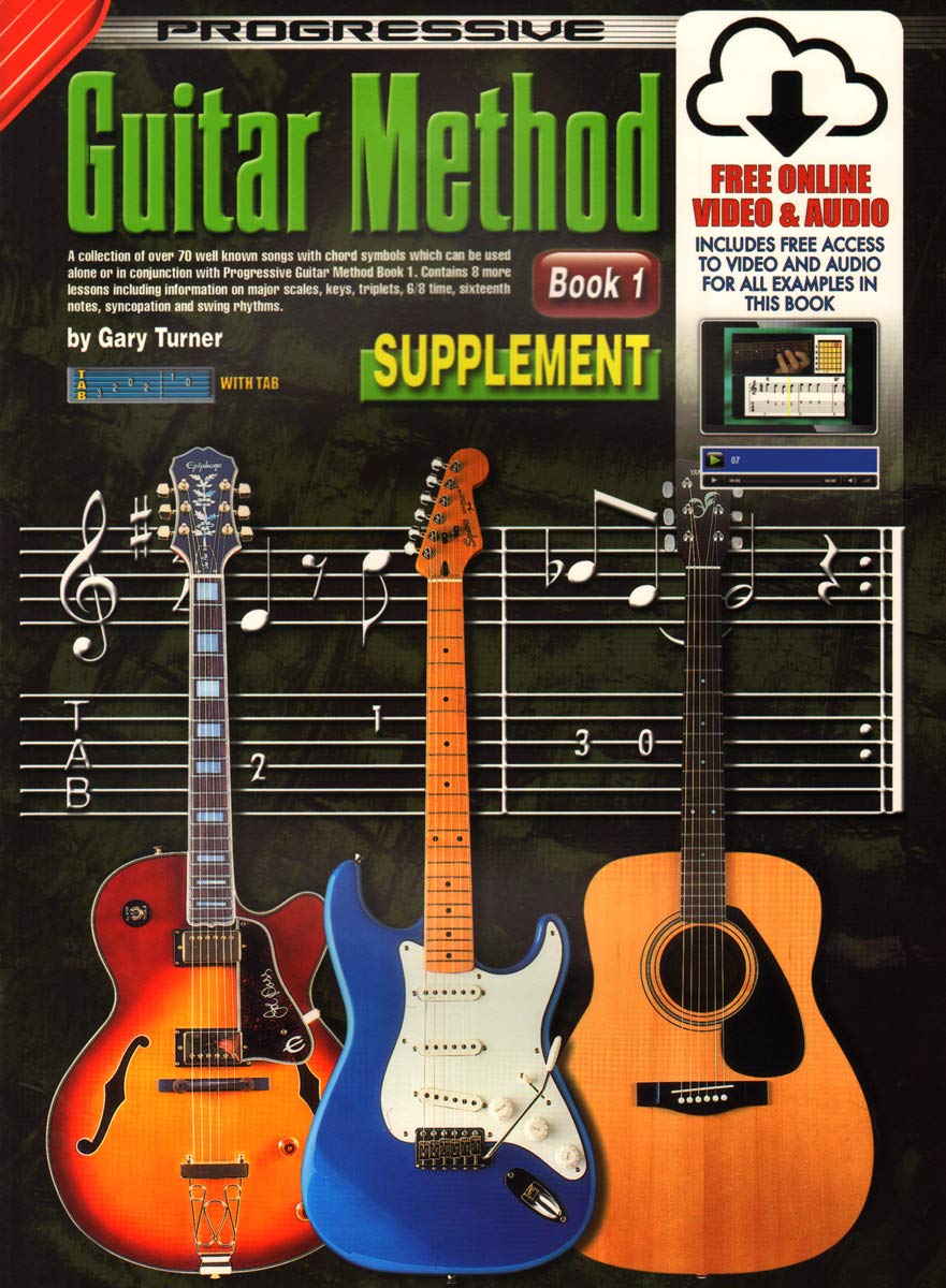 CP69133  Progressive Guitar Method Book 1  Supplement  Book/CD/DVD,Used
