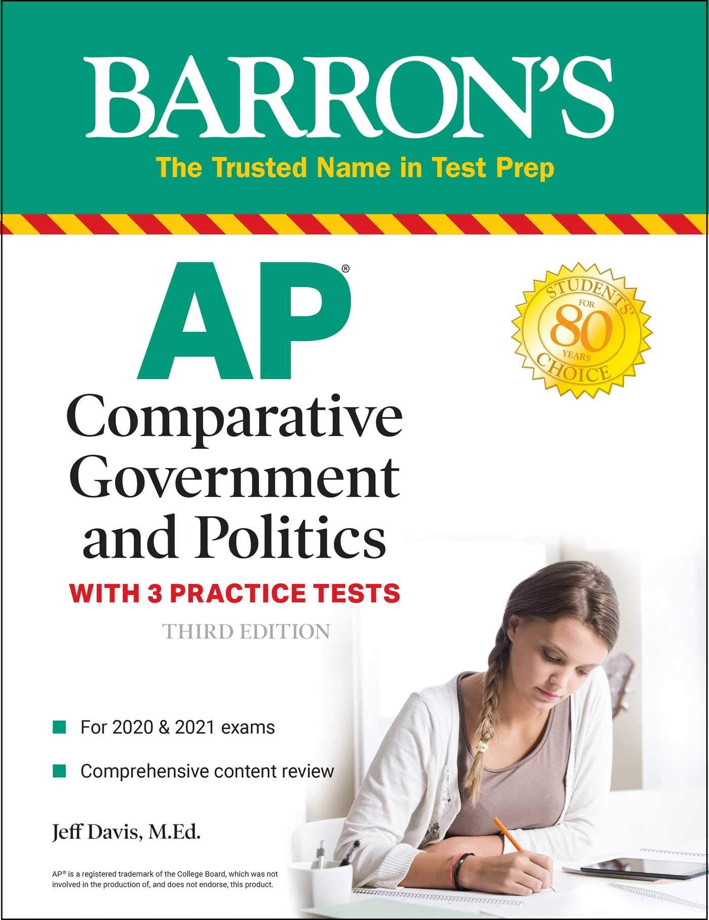 AP Comparative Government and Politics: With 3 Practice Tests (Barron's Test Prep),Used