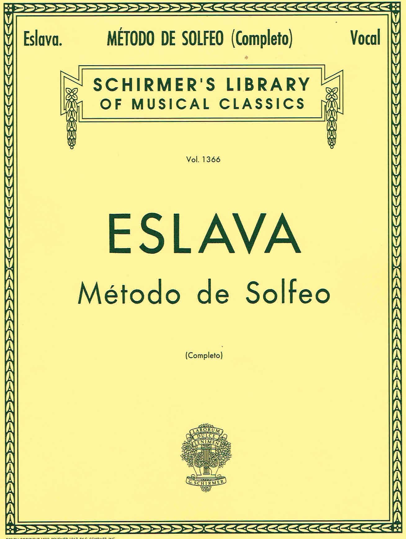 Metodo de Solfeo  Complete: Schirmer Library of Classics Volume 1366 Voice Technique (Schirmer's Library of Musical Classics),New