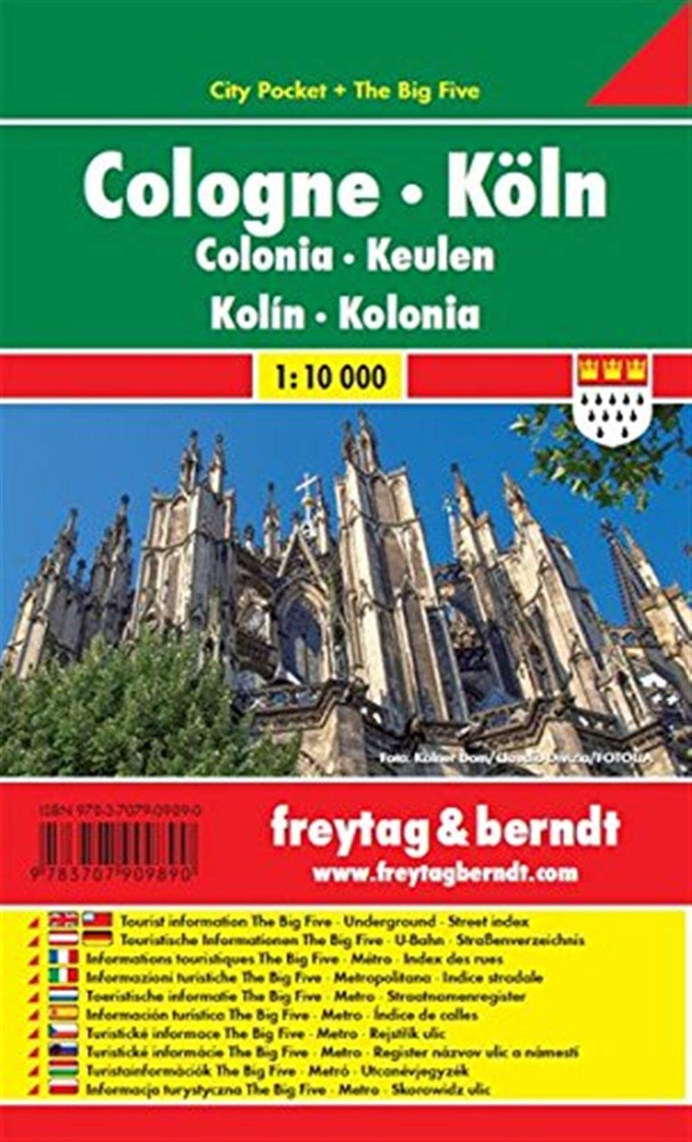 Koln (Cologne) City Pocket FB Map 1:10K (Germany) (English, Spanish, French, Italian and German Edition),Used