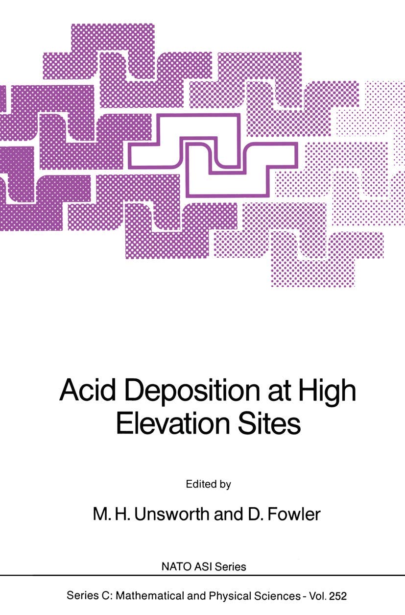 Acid Deposition at High Elevation Sites (Nato Science Series C:, 252),Used