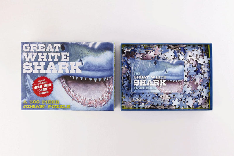 The Great White Shark 500Piece Jigsaw Puzzle & Book: A 500Piece Family Jigsaw Puzzle Featuring The Shark Handbook,Used