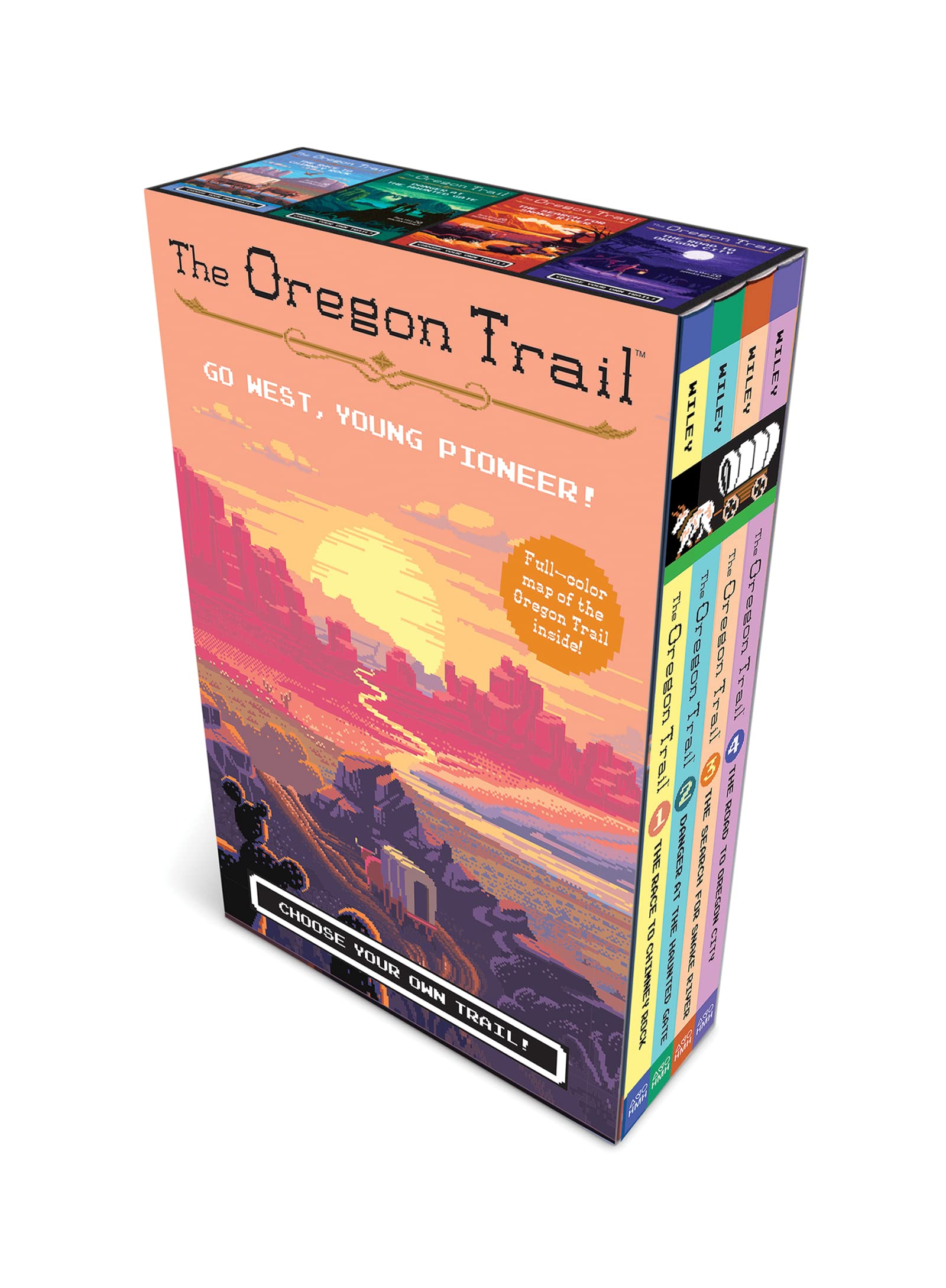 The Oregon Trail 4Book Paperback Box Set Plus Poster Map,Used