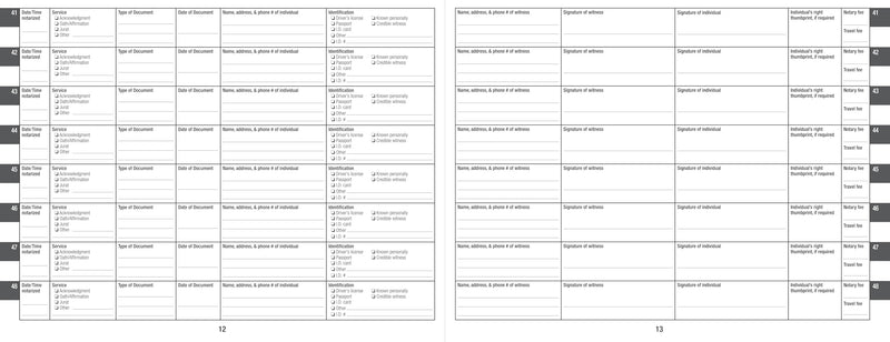 Notary Public Logbook,New